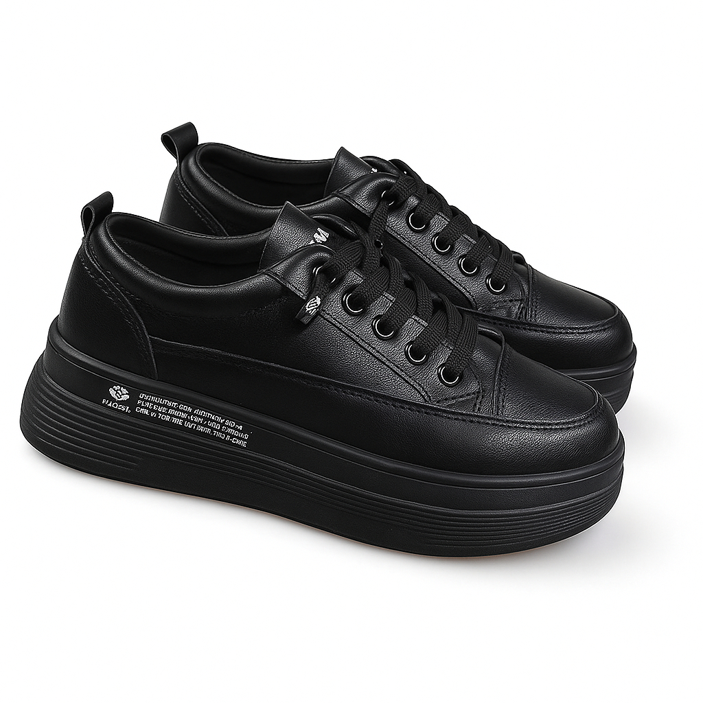 Sepatu sneakers olahraga sport kets putih wanita sepatu sekolah hitam polos wanita kasual sepatu wan