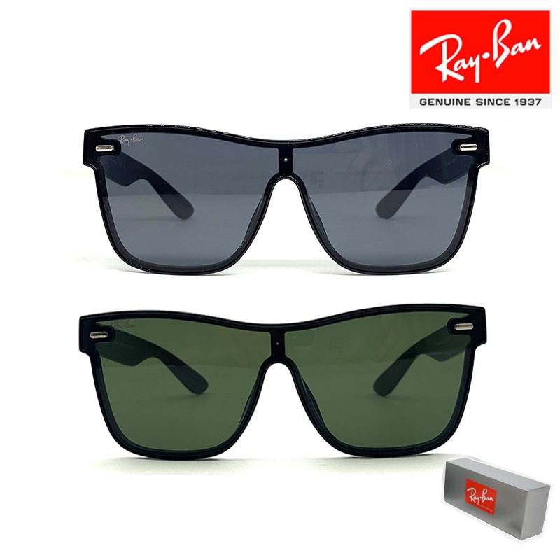 100% Original Kacamata Hitam Ray-Ban RB4440 BLAZE WAYFARER Black Green Unisex Sunglasses