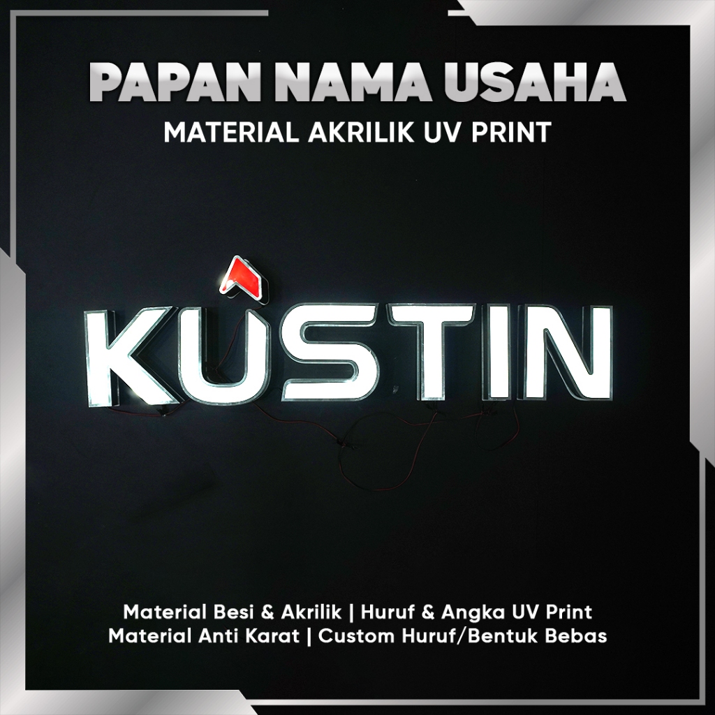 Huruf Timbul Letter Box Stainless Steel Custom