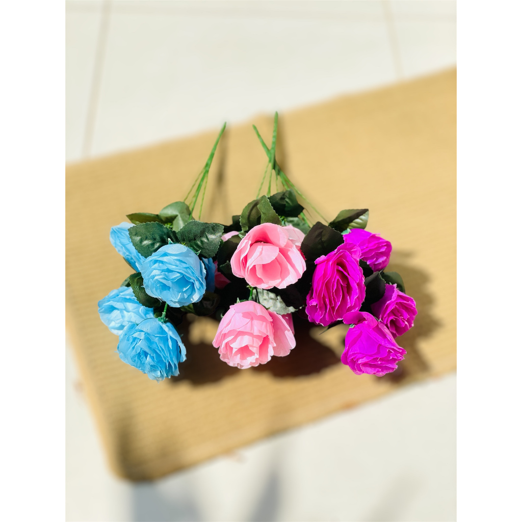 Bunga Mawar Rose Kecil Cabang 5 | Bunga Artificial | Bunga Plastik | Bunga Buket Bucket | Bunga Deko