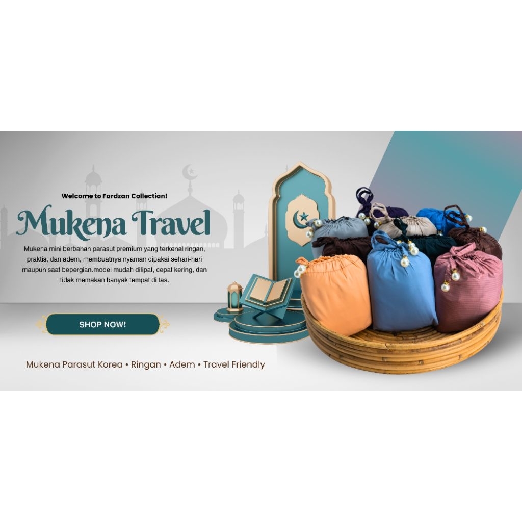 Mukena Parasut Korea Paket 5 Pcs #Mukena Parasut#Parasut Korea#Mukena Treveling