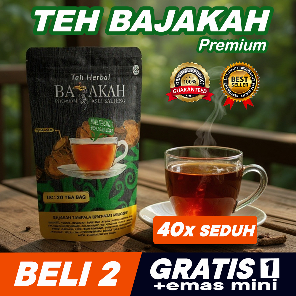 

[SIAP MINUM] TEH BAJAKAH ASLI KALIMANTAN (BELI 2 GRATIS 1)+EMAS MINI, Kualitas Terbaik Tampala Merah