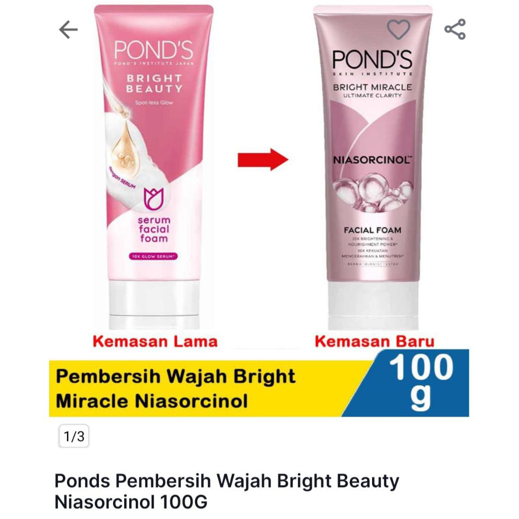 PONDS FACIAL FOAM 100GR SABUN WAJAH