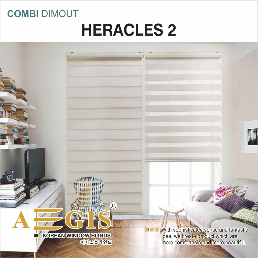 Erihome Aegis Combi Blind Dimout Heracles 2 | Roller Blind Premium Anti UV