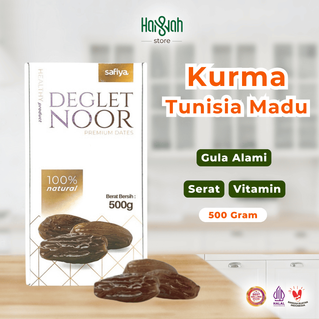 

Kurma Tunisia Madu Safiya 500 Gram Deglet Nour Tanpa Tangkai Premium