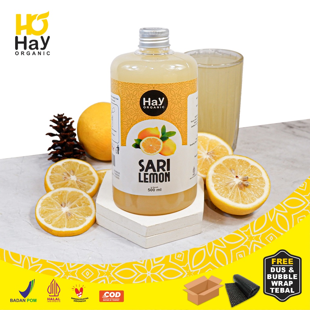 

Hay Organic - Sari Lemon Murni 500 ml - Pure Lemon Juice Diet dan Detox Badan