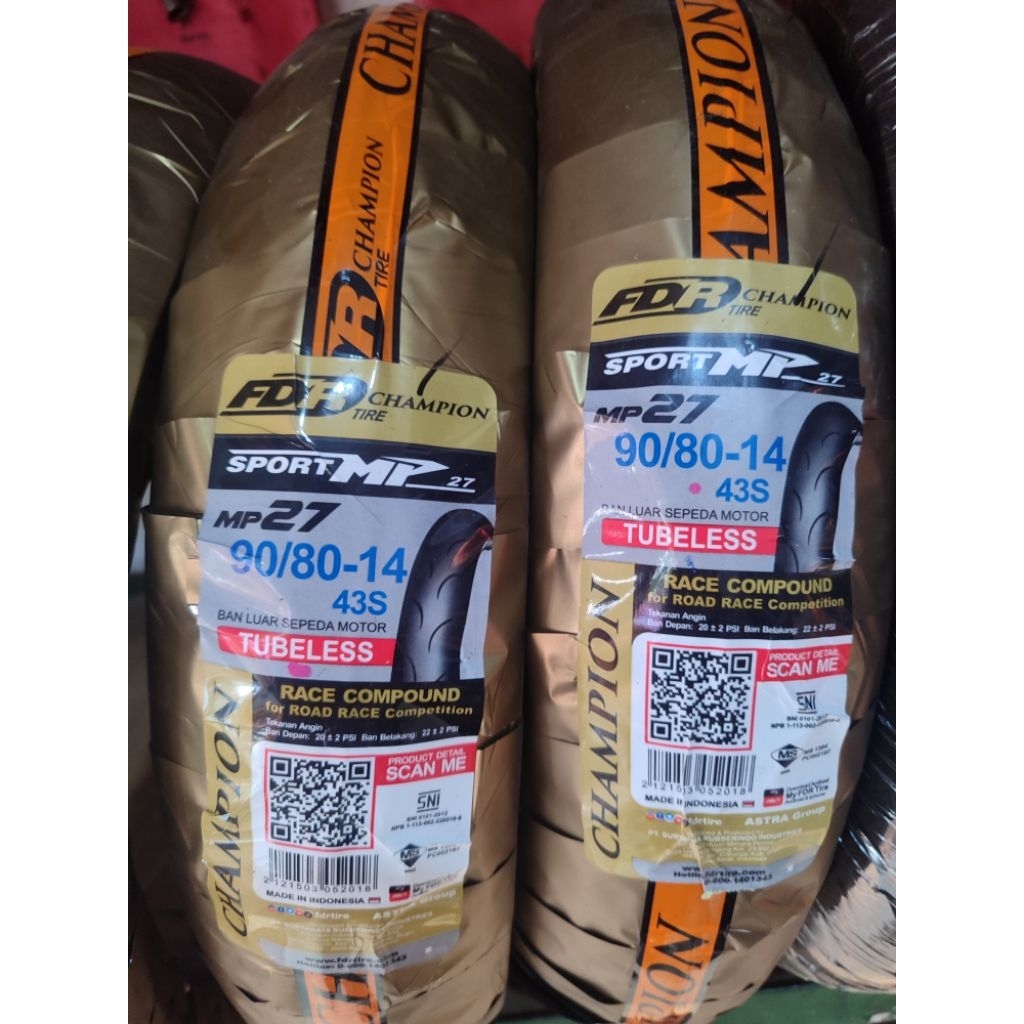 Fdr mp27 softcompound tubeless 90/80-14 vario, beat, mio