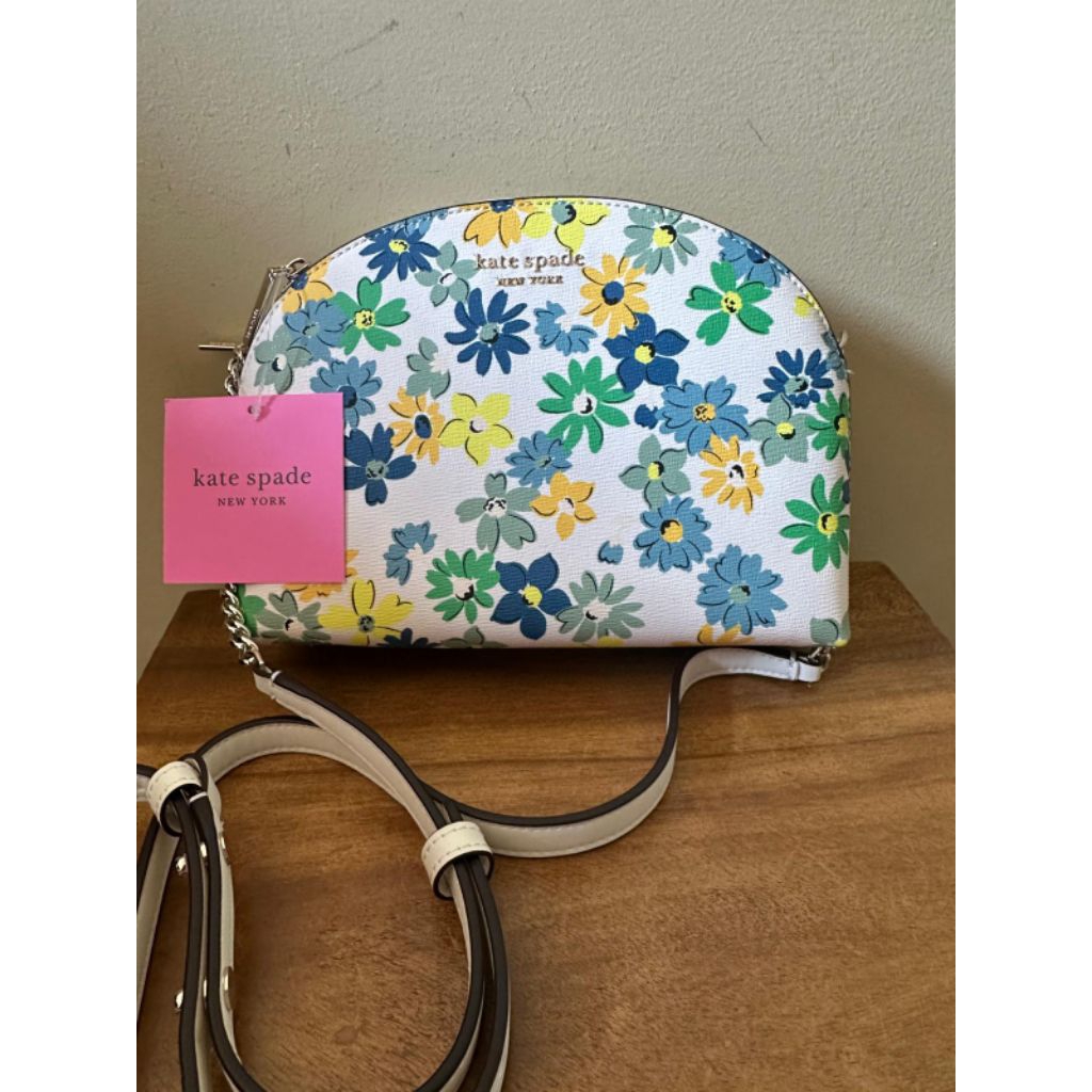 ks Spencer Floral Medley Double Zip Dome Crossbody n