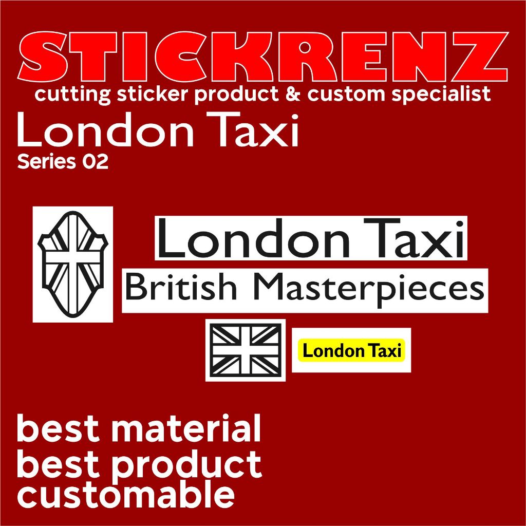 Cutting Stiker Stiker Frame Sepeda Lipat Roadbike Vintage London Taxi 02 Custom