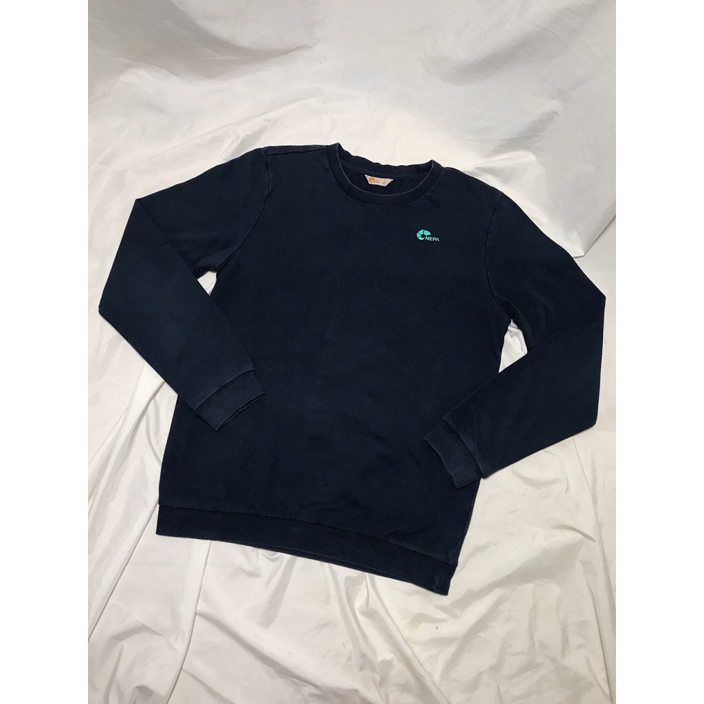 Nego Boskuu > Nepa Basic Sweatshirt Mini Logo Ori - Navy (Outfit/Pakaian)|Preloved/2nd/Second/Bekas|