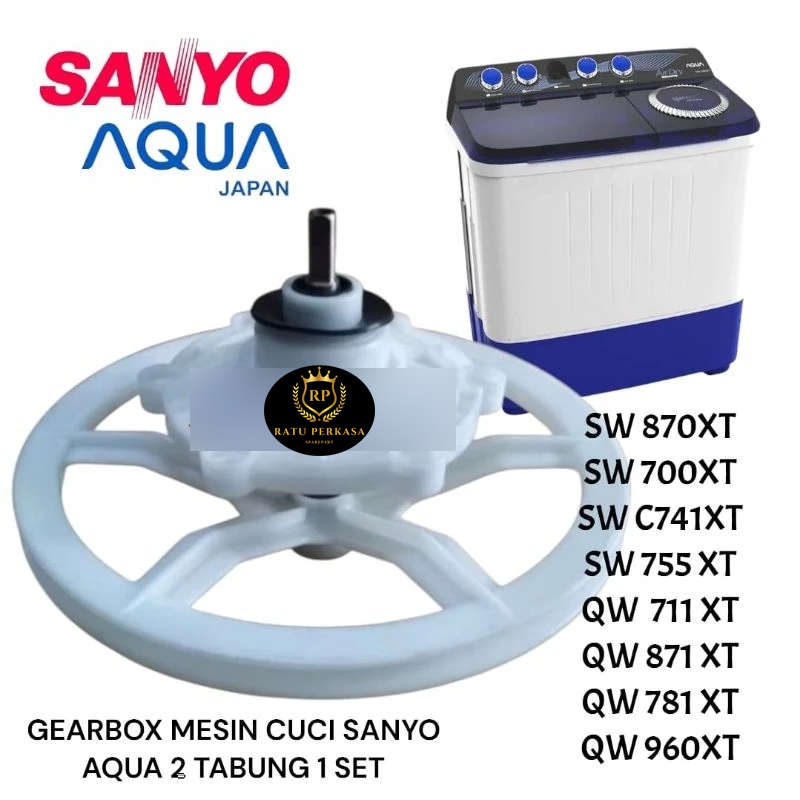 Gearbox AS dan Pully Mesin Cuci AQUA 2 Tabung QW781xt QW711XT QW781XT QW960XT