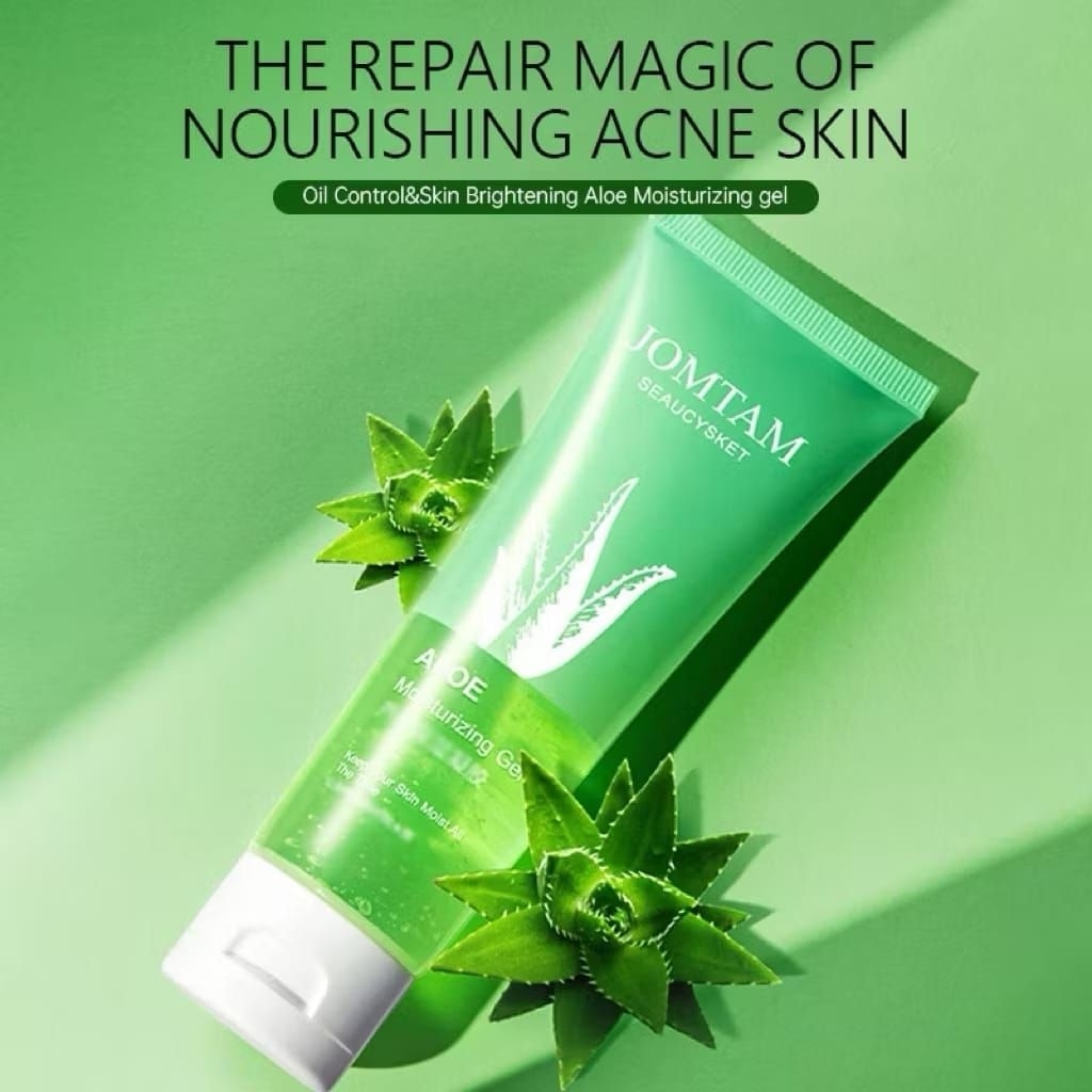 COD] Aloe Moisturizing Gel - Krim Wajah Oil Control, Melembabkan, Mencerahkan, Mengecilkan Pori-pori