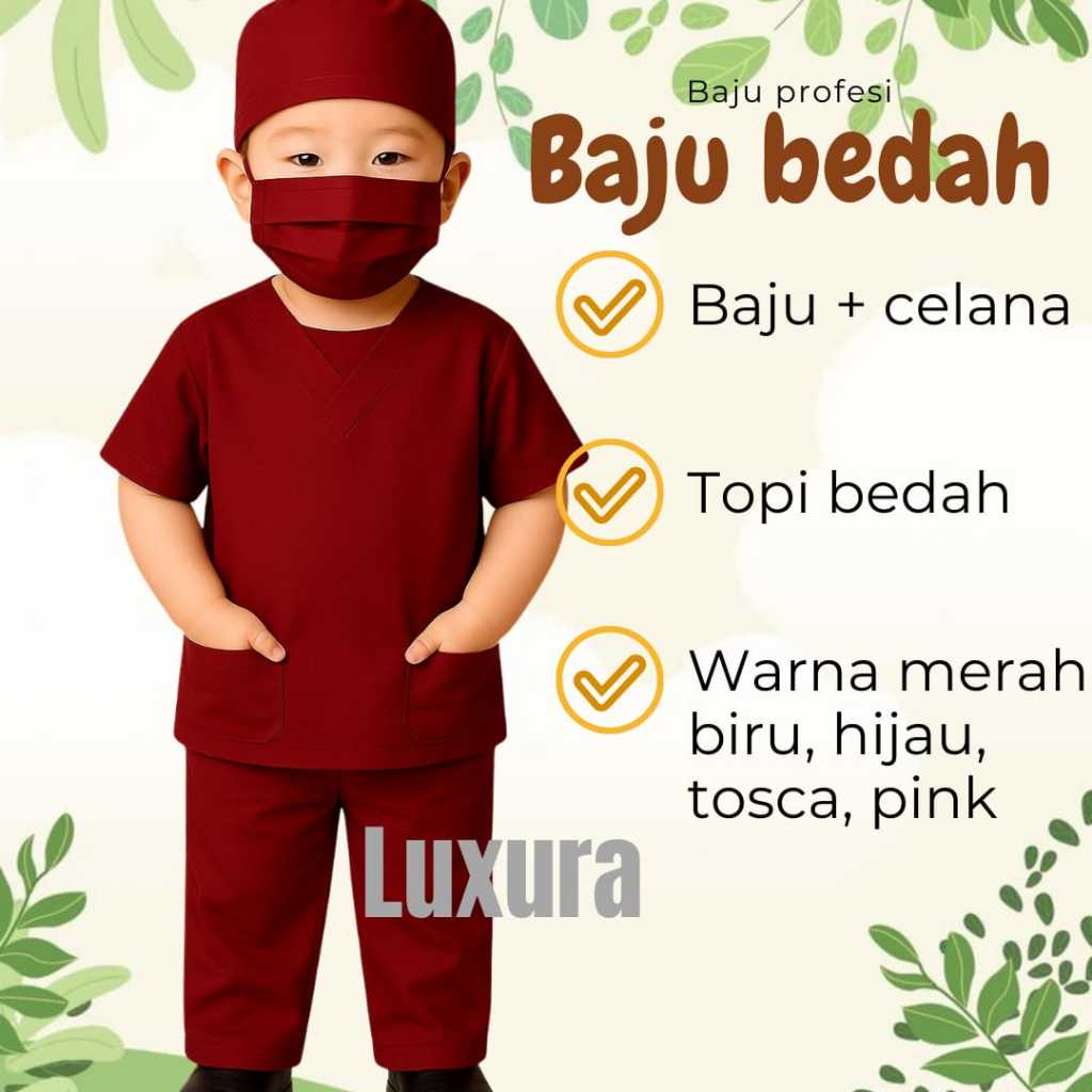 SRAGAM - Baju Profesi Anak Dokter Bedah BAJU SERAGAM DOKTER JAGA