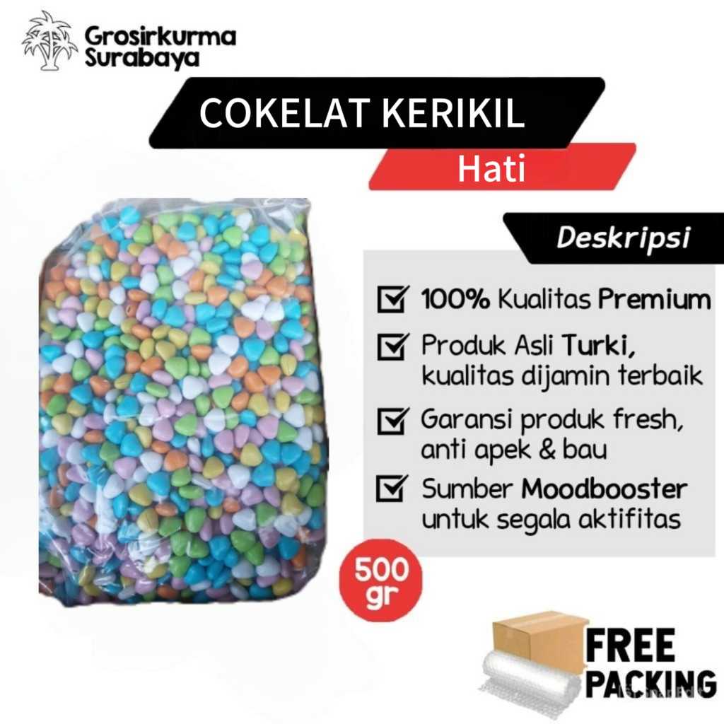 

OKELAT KERIKIL HATI 500gr Khas Turkey Arab Rasa Istimewa Sebagai Moodboster Oleh-Oleh Haji Umroh