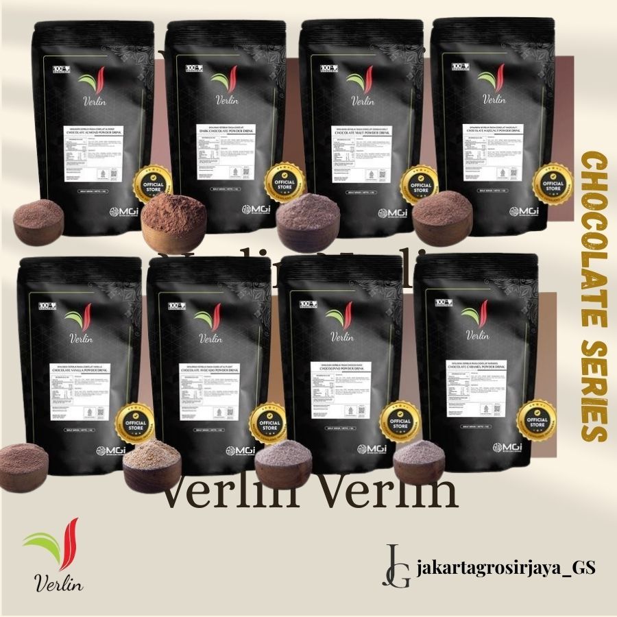 

Verlin Drink Powder 1kg CHOCOLATE SERIES / Bubuk Minuman Kekinian - Verlin Powder CHOCOLATE SERIES 1 kg All Variant