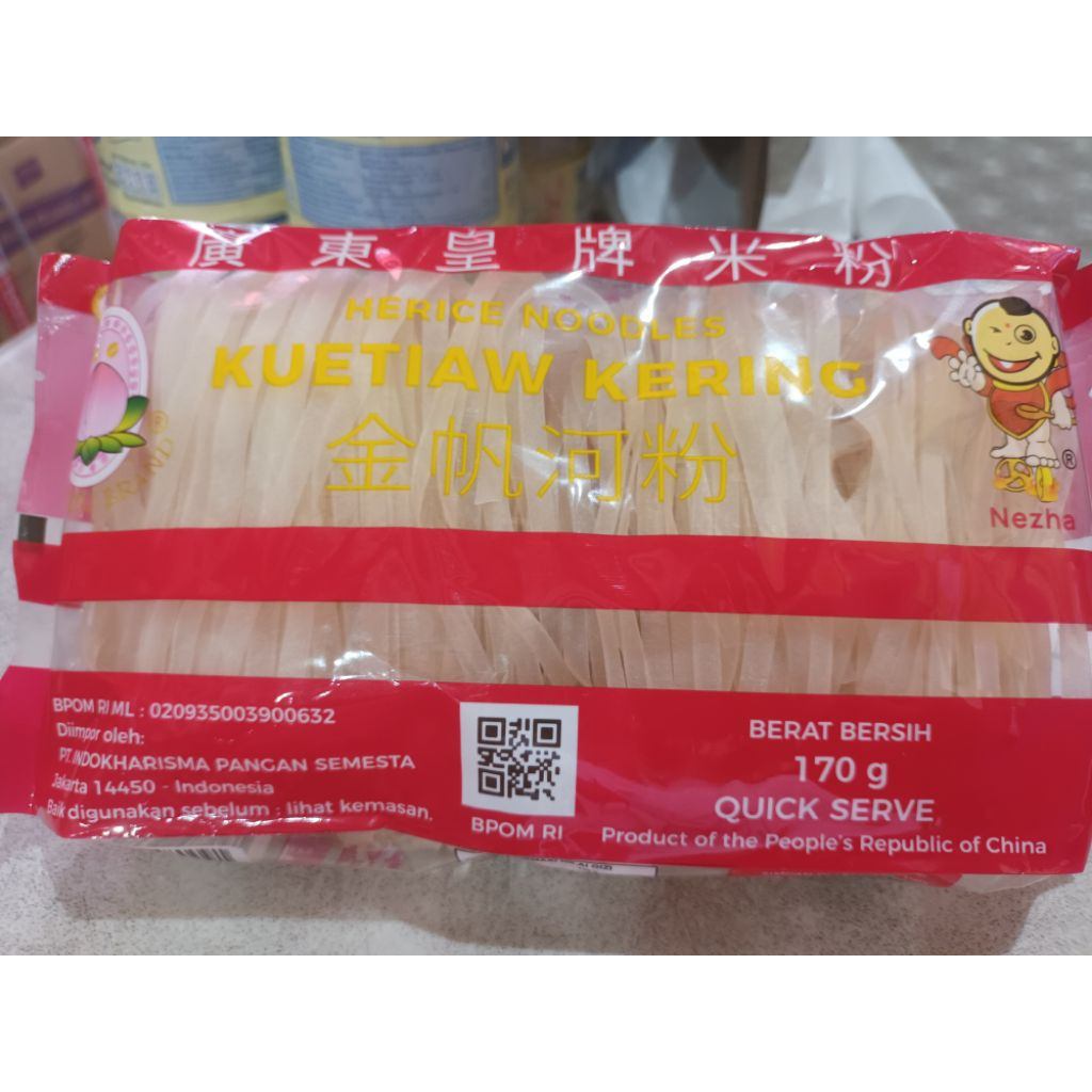 

Kwetiau Kering IKPS Nezha HERICE NOODLES TERMURAH GROSIR 170 gram bukan miesoa misua