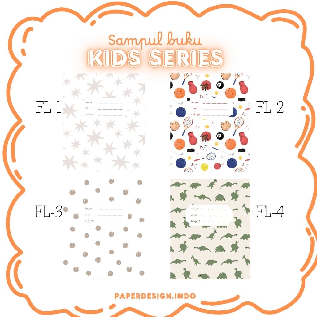 

Sampul Buku Aesthetic Kids Series – Pelindung Buku Lucu & Warna-warni