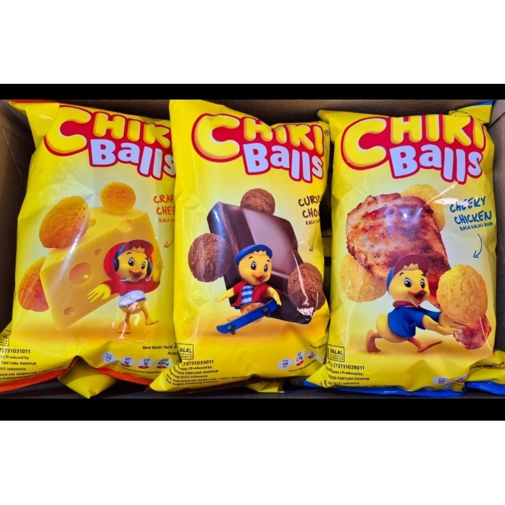 

Chiki Balls Cemilan Ringan 200gr rasa Keju, Cokelat, Ayam