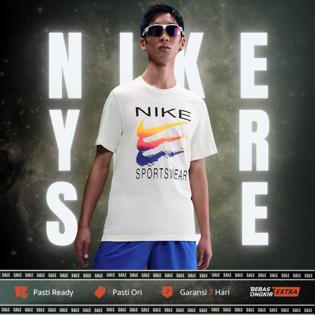 Kaos Nike Pria Swoosh Sportswear Tee - Sail