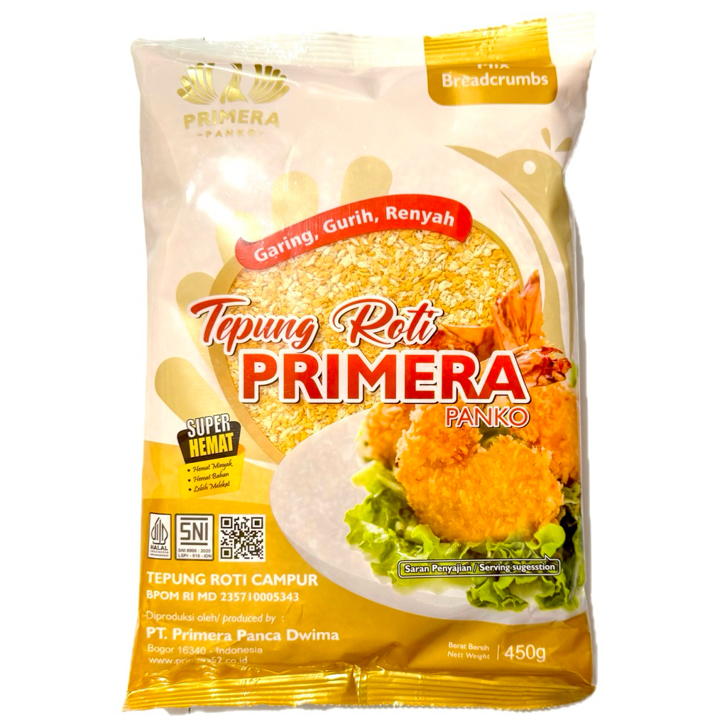 

Primera Panko Tepung Roti Panir Mix Breadcrumbs