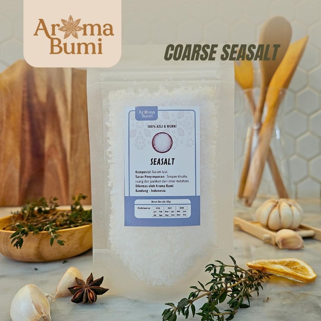 

Aroma Bumi - Garam Laut Kasar Coarse Seasalt Rempah Premium Murah