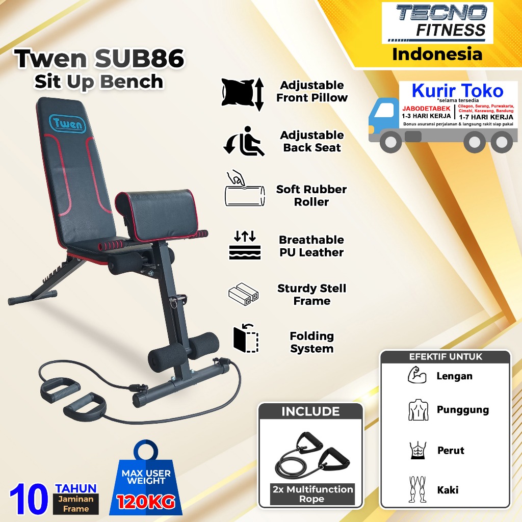 Sit Up Bench Twen Sit Up Bench Adjustable Folding Fitness
