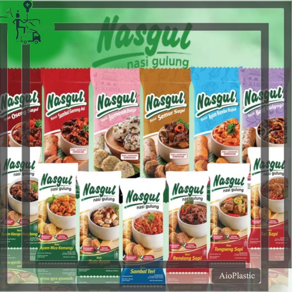 

Nasgul Nasi Gulung Siap Saji Makanan Instan Siap Santap Gurihnyoo | AioPlastic