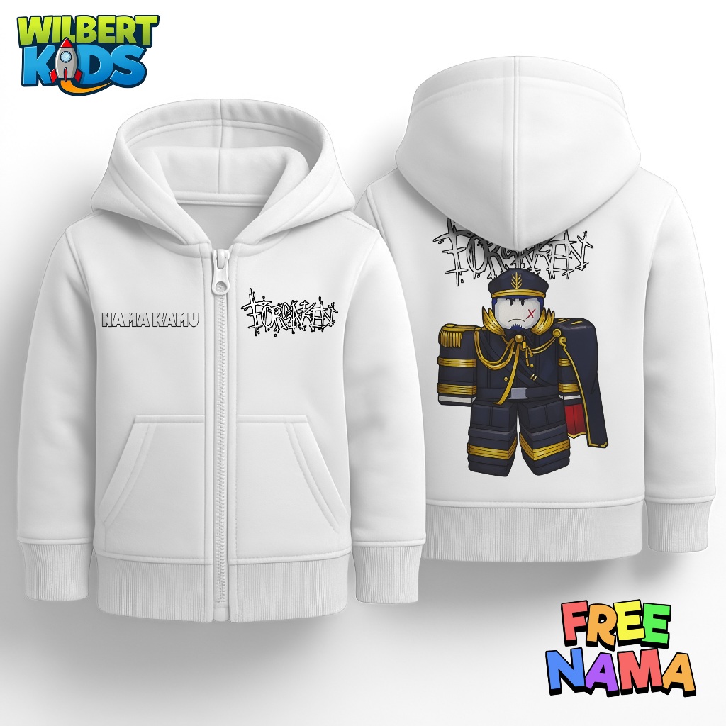 Jaket Anak Roblox Forsaken / Zipper Anak Forsaken Gratis Custom Nama