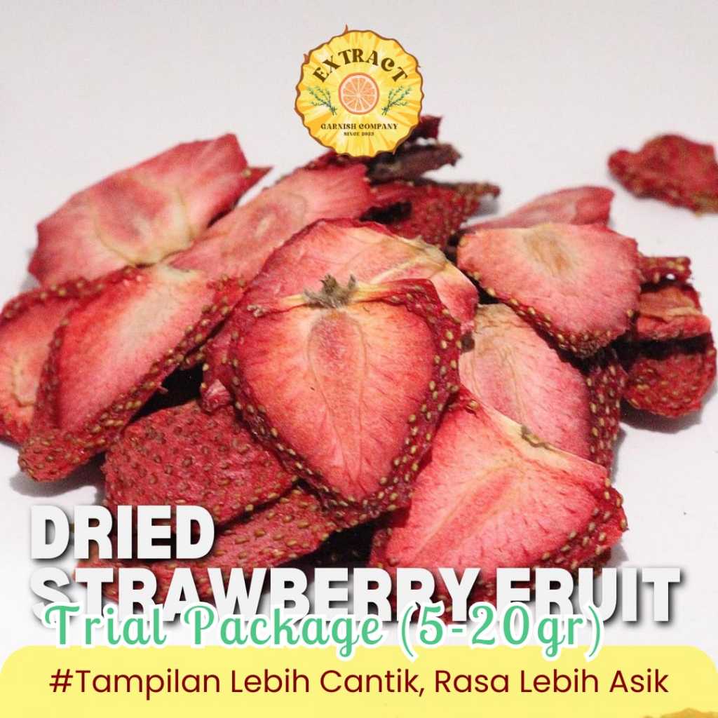 

Dehydrated Strawberry – Buah Kering Premium untuk Infused Water & Topping (Bukan Keripik)