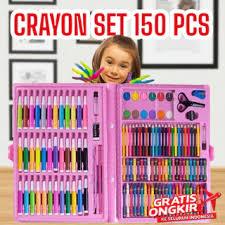 

150Pcs Crayon Set Art Set Isi 150 Pcs Pensil Warna Set Anak Crayon Full Set Alat Lukis Cat Krayon