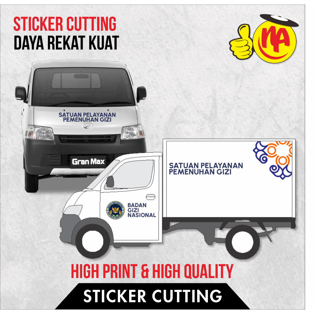 STIKER CUTTING / STIKER BRANDING / STIKER MOBIL / STIKER MOBIL SPPG / STIKER MOBIL BGN