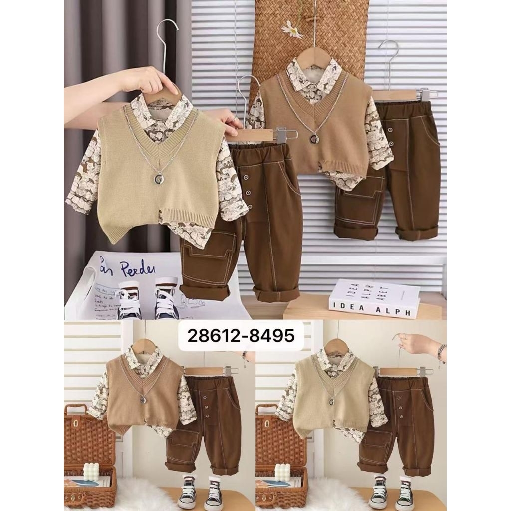 3 in 1 || SETELAN ORIGINAL COWOK IMPORT PREMIUM BKK 1- TAHUN BAJU ANAK LAKI-LAKI | BAJU ANAK COWOK K
