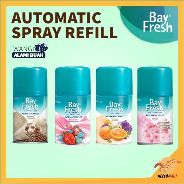 ORIGINAL Bayfresh Matic Spray Refill 225ml / Bayfresh Pengharum Ruangan / HELLOMARTID