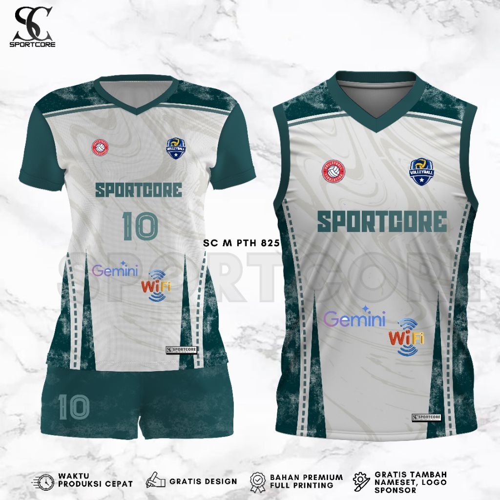 Jersey Voli Cewek Fullprinting Custom Nama Nomer