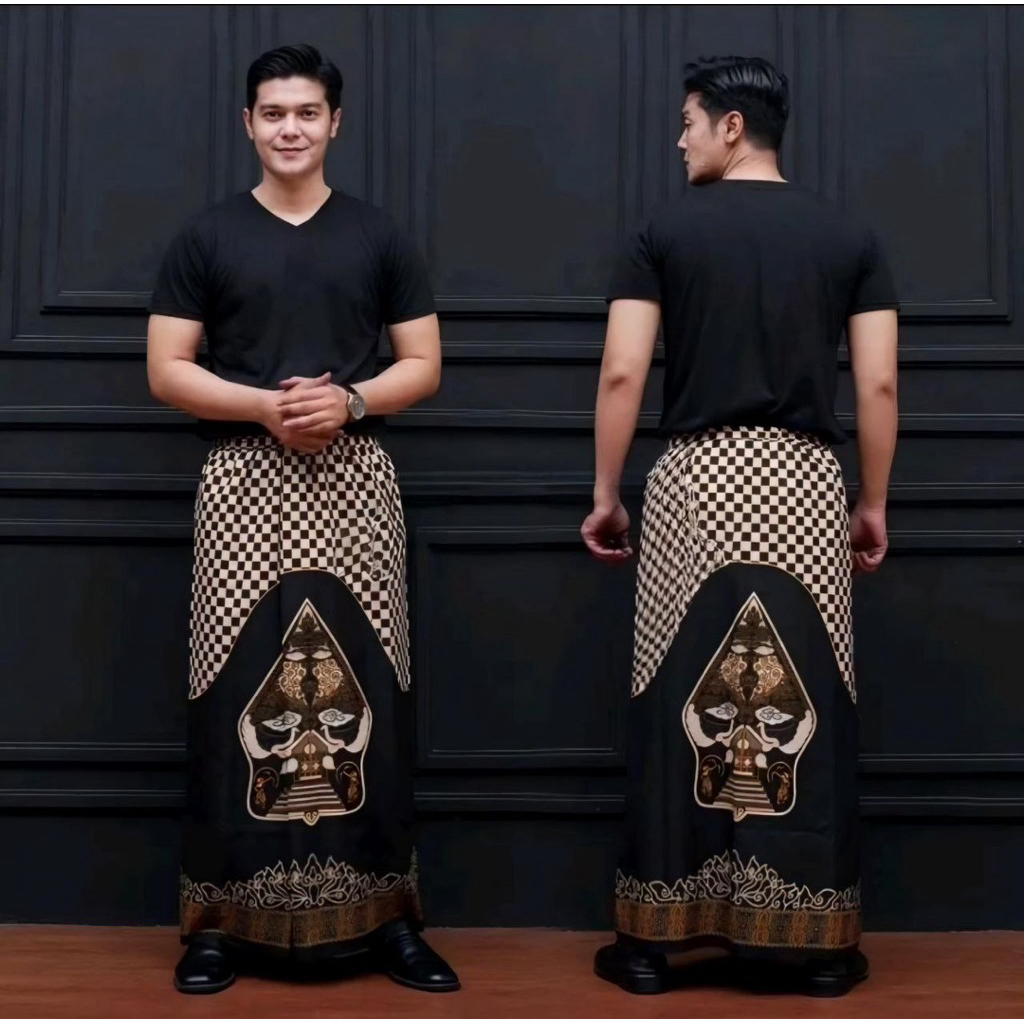 Sarung Instan Dewasa Nyaman Motif Wayangan Nusantara Warna Hitam Sarung Pria Dewasa Santriwati Sarun