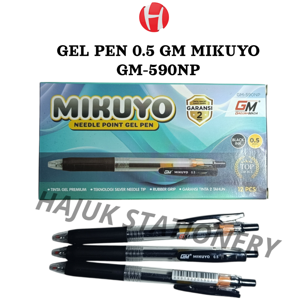

(1PACK ISI=12) GEL PEN MIKUYO 0.5mm GADJAH MADA