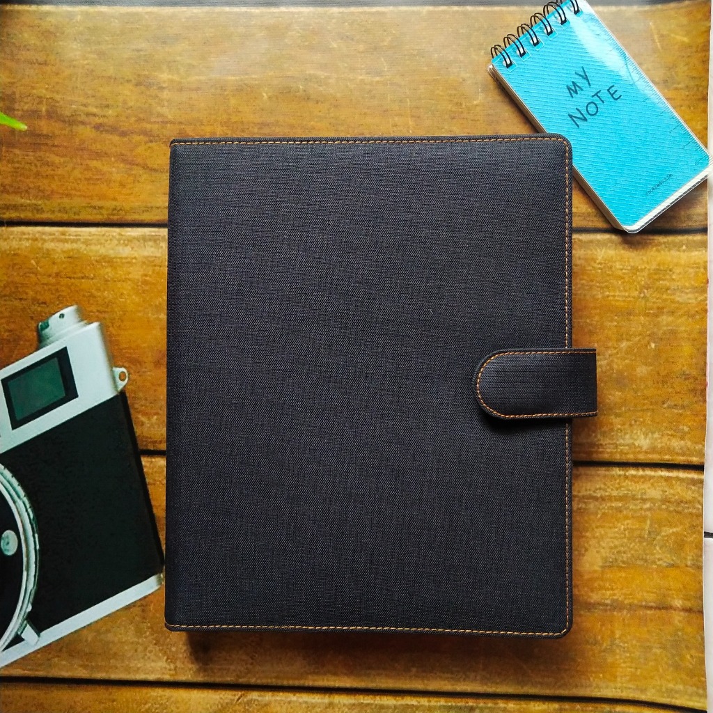 

Binder Denim Jeans Premium 10 Warna Ukuran A5 20ring Dan B5 26ring Bahan Denim Premium