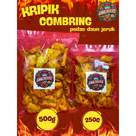 

KERIPIK COMBRING / KERIPIK COMBRING PEDAS DAUN JERUK / COMBRING / COMBRING PEDAS