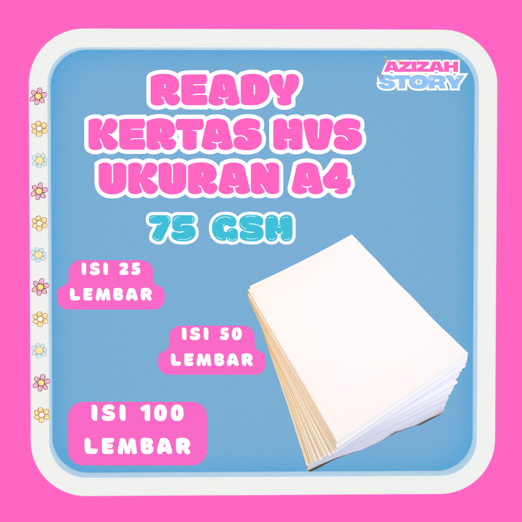 

Kertas HVS A4 PaperOne 75gsm – Isi 25/50/100 Lembar Eceran, Putih Bersih untuk Print & Fotokopi