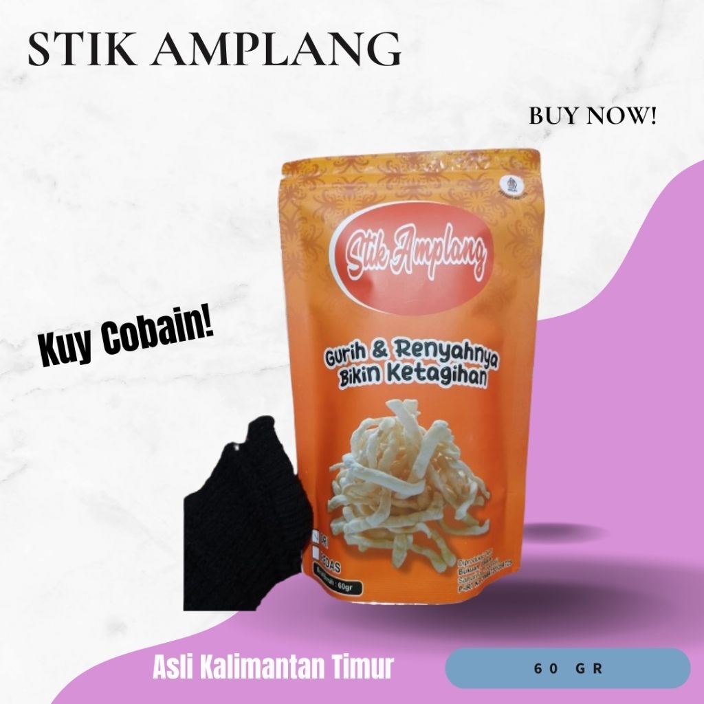 

STIK AMPLANG/ASLI IKAN/KHAS KALIMANTAN/RENYAH DAN ENAK/60 gr