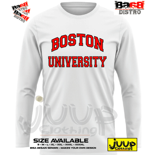KAOS LENGAN PANJANG TSHIRT PAKAIAN PRIA DAN WANITA BOSTON UNIVERSITY