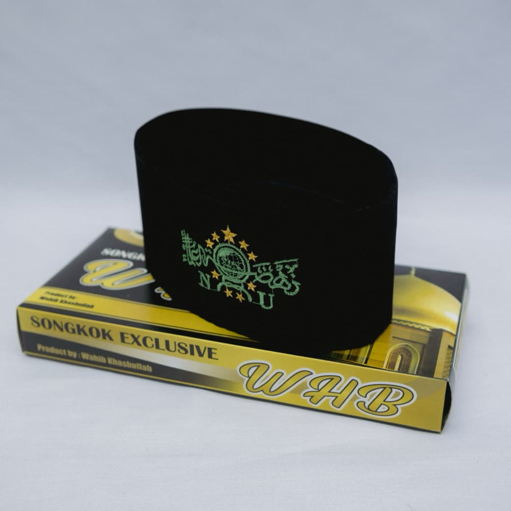 SONGKOK Bordir NU / peci NU / Kopyah NU hijau kuning merah-putih