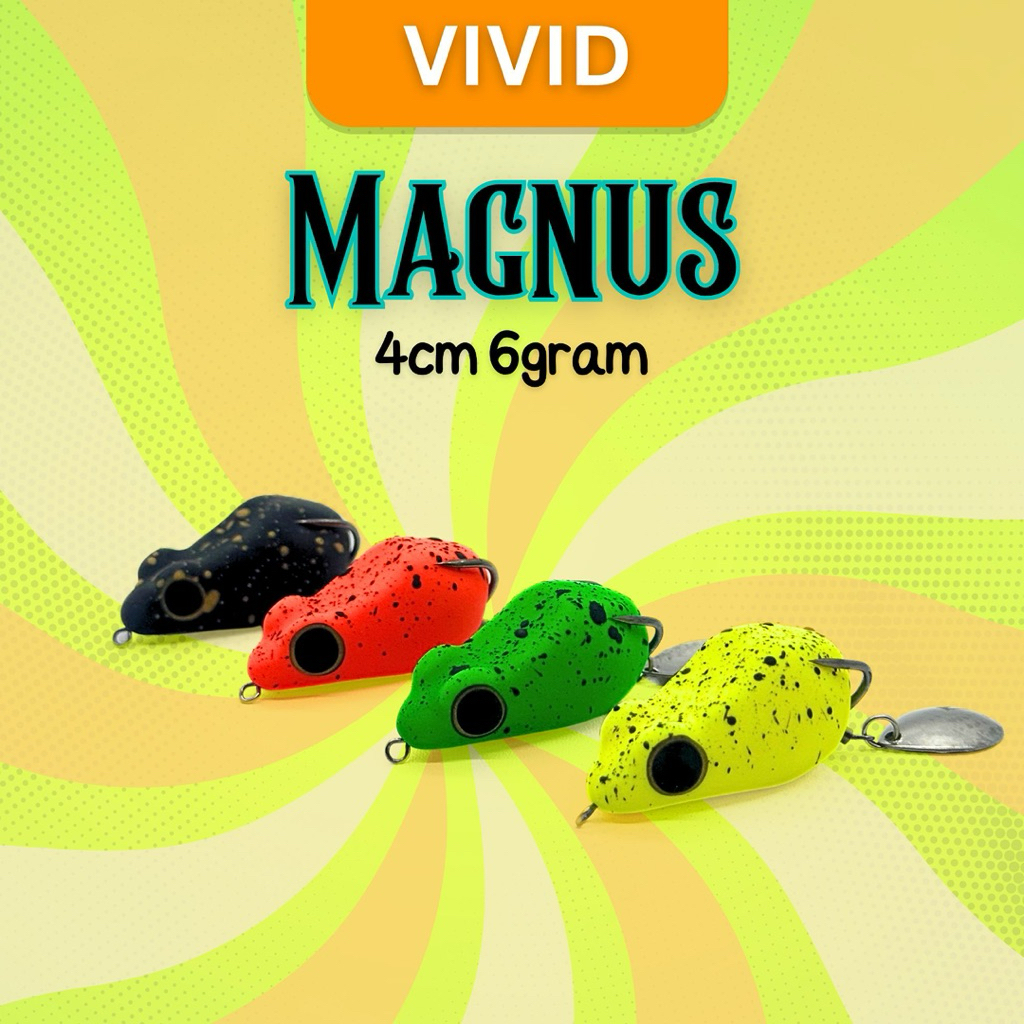 UMPAN SOFT FROG MINI KODOK KARET VIVID LURE MAGNUS 4CM 6GRAM SOFTFROG