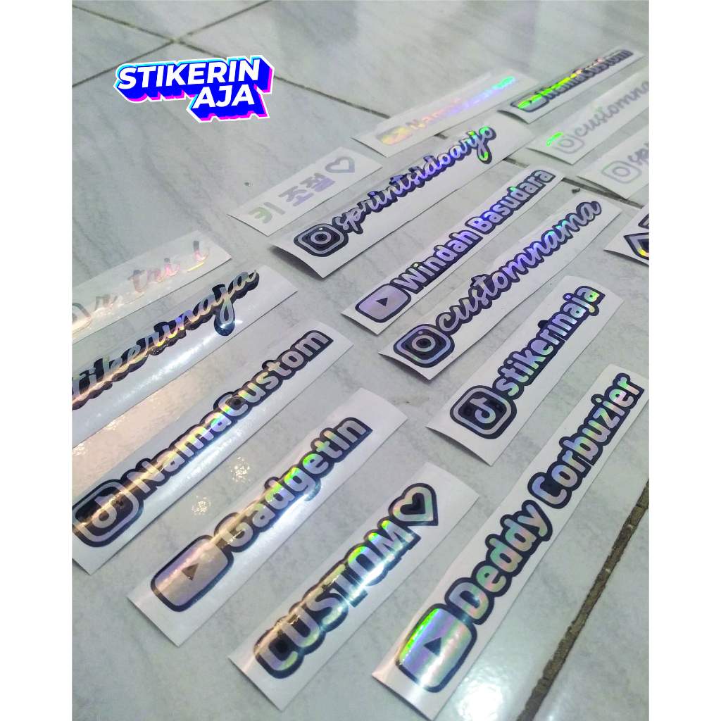 STIKER CUTTING CUSTOM NAMA / STIKER TIMBUL ANTI AIR
