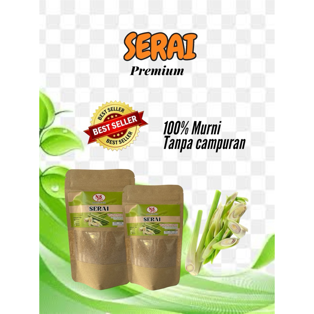 

Sereh bubuk / Serai Bubuk murni / Ground Lemongrass / Rempah / 100% Premium