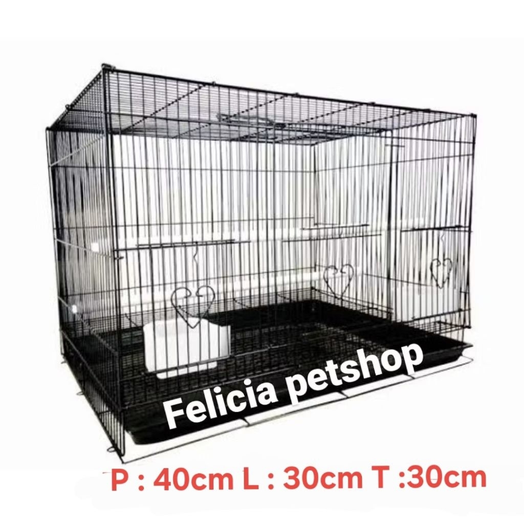 kandang burung umbaran 40cm // Kandang burung umbaran lovebird kotak besi tipis lengkap 40x30cm