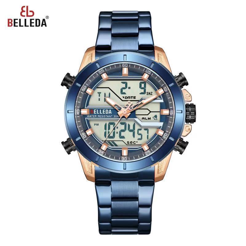 Jam Tangan Pria Belleda 9299 Analog Digital Fashion Anti Air Aktif Fashion Sport oRiginal