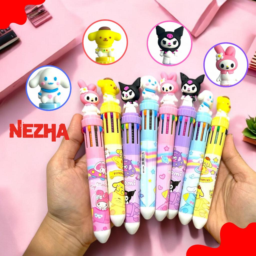 

Pena Mekanik 10 Warna Pulpen Lucu 3D DOLL Bolpen Gel Tinta Animasi Alat Tulis Sekolah Anak Super Imut