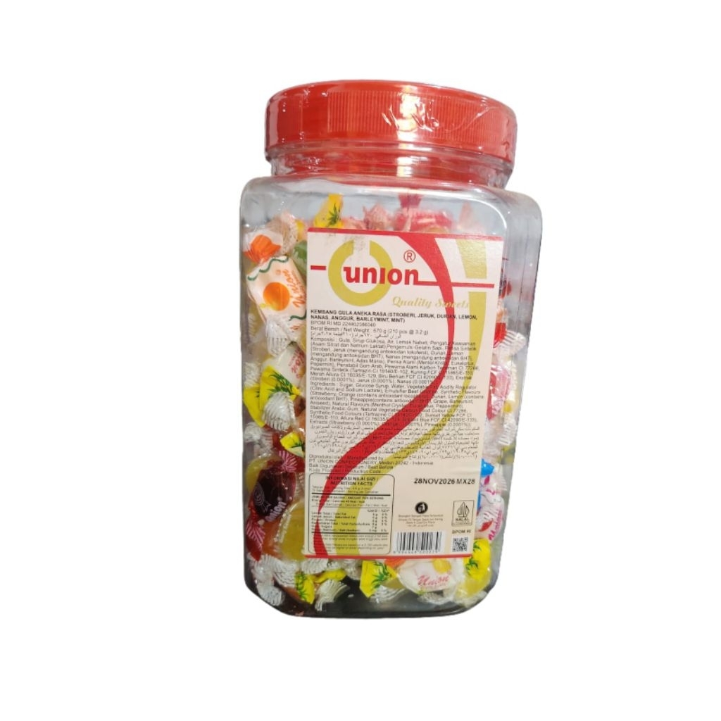 

UNION ASSORTED CANDY 1TOPLES ISI 210PCS