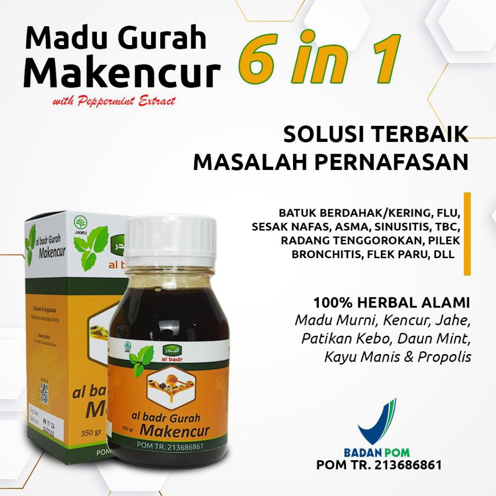

Madu Gurah Makencur 350 gram Al Badr / Membantu Meredakan Batuk, Flu, Pilek,Mengatasi Asma, Sinusitis dan Proses Penyembuhan TBC